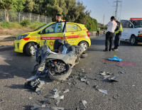 В Ашдоде столкнулись два мотоцикла, еще один перевернулся на трассе 4