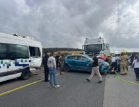 На 77-м шоссе возле развязки Зарзир в цепной аварии погибли три женщины 