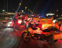 Вчера вечером на шоссе 20 пострадали два мотоциклиста, на 4-м сбит пешеход