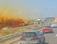 В окрестностях Ашдода утечка кислоты - все заполонил ядовитый оранжевый дым