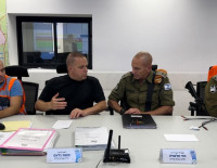 Заседание чрезвычайного штаба в Ашкелоне 13 октября