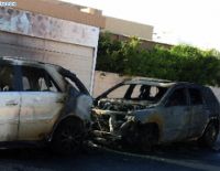 Ночью в Ашкелоне сгорели два автомобиля