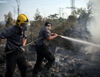 Пожарные тушат четыре очага возгорания на юге Израиля