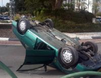 Ханукальное чудо: автомобиль перевернулся, водитель невредим